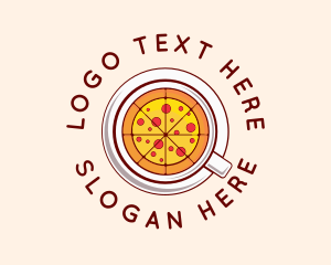 Pizza Restaurant Dish Logo
