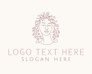 Organic - Lady Floral Cosmetics logo design