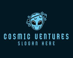 Space Galaxy Alien logo design