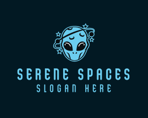 Space Galaxy Alien logo design