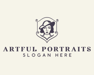 Portrait - Woman Fashion Accessory logo design