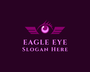 Violet Eye Wing logo design