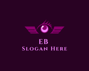 Purple - Violet Eye Wing logo design