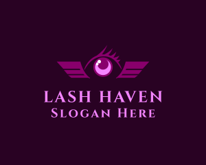 Violet Eye Wing logo design