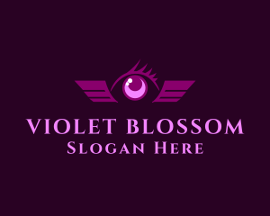 Violet Eye Wing logo design