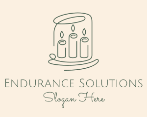 Wax Candle Monoline logo design