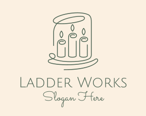 Wax Candle Monoline logo design