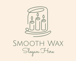 Wax Candle Monoline logo design