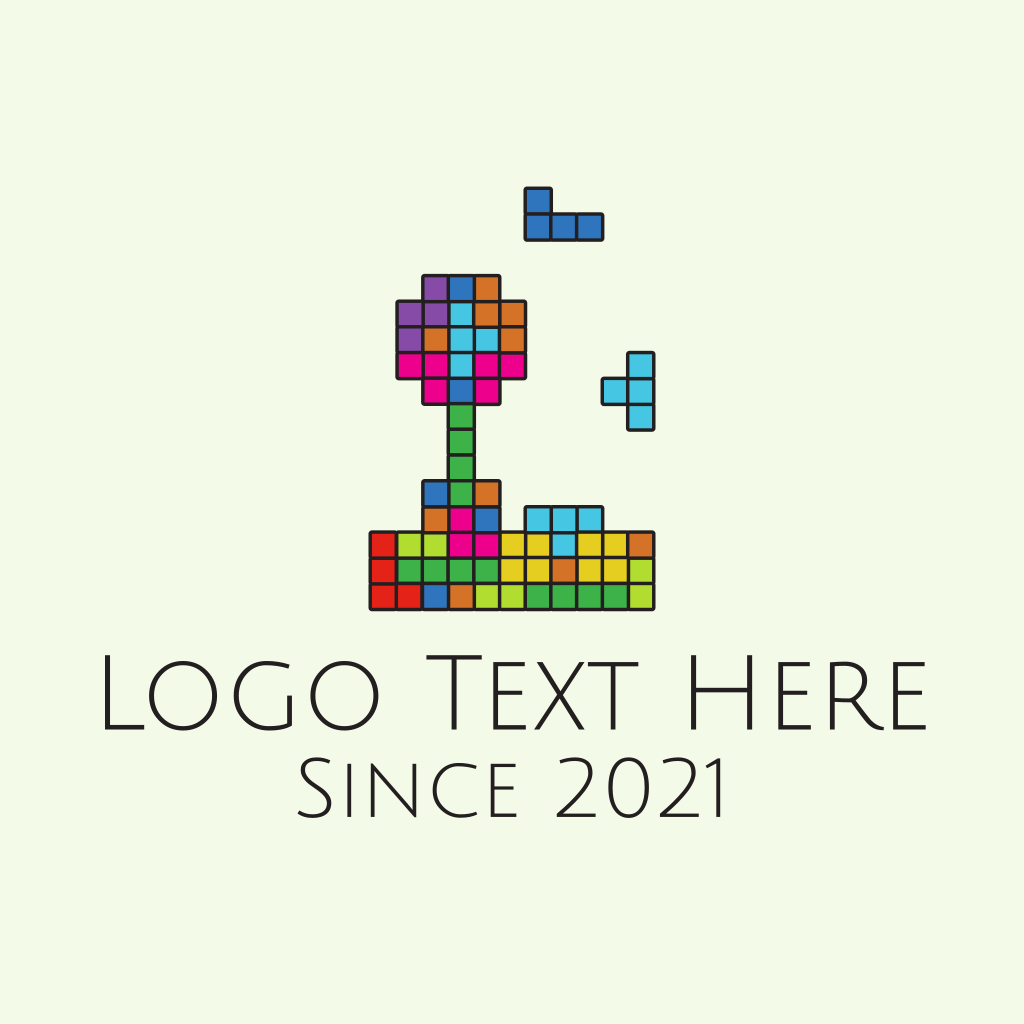 Multicolor Tetris Game Logo | BrandCrowd Logo Maker