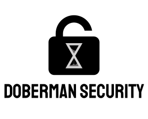 Hourglass Security Lock  logo design