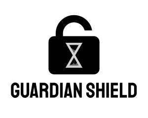 Secure - Hourglass Security Lock logo design