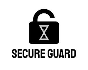 Hourglass Security Lock  logo design