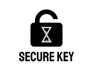 Password - Hourglass Security Lock logo design