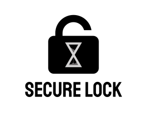 Lock - Hourglass Security Lock logo design