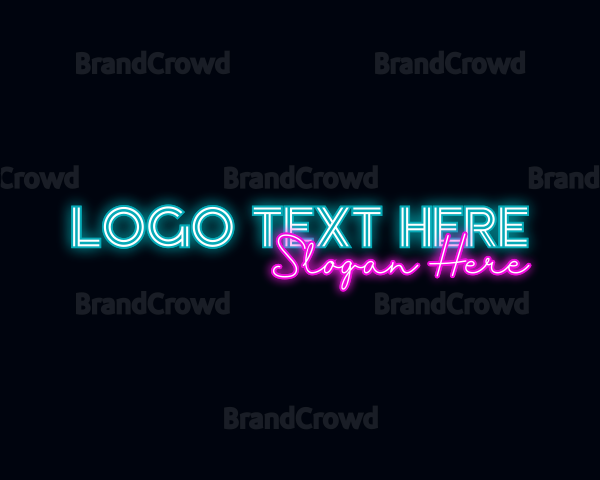 Neon Decoration Wordmark Logo