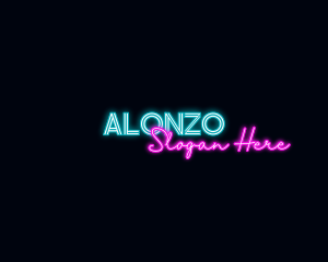 Neon Decoration Wordmark logo design