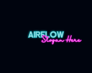 Neon Decoration Wordmark logo design