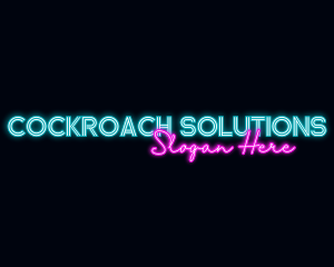 Neon Decoration Wordmark logo design