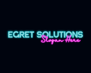 Neon Decoration Wordmark logo design