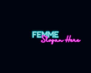 Neon Decoration Wordmark logo design