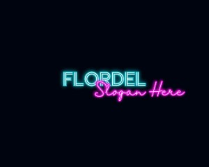 Neon Decoration Wordmark logo design