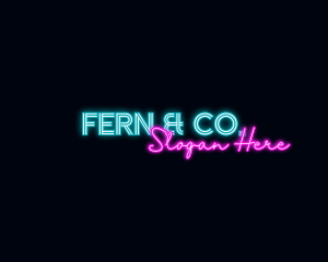 Neon Decoration Wordmark logo design