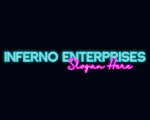 Neon Decoration Wordmark logo design