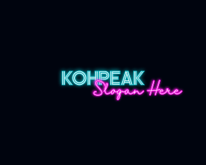 Neon Decoration Wordmark logo design