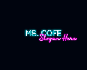 Neon Decoration Wordmark logo design