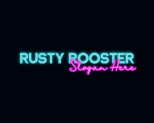 Neon Decoration Wordmark logo design