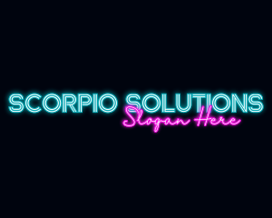 Neon Decoration Wordmark logo design