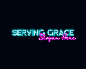 Neon Decoration Wordmark logo design