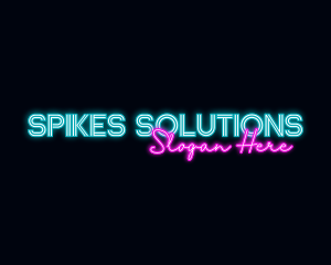 Neon Decoration Wordmark logo design