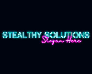 Neon Decoration Wordmark logo design