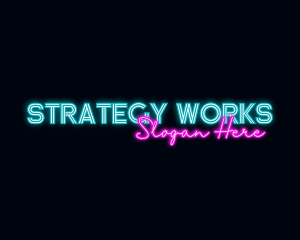 Neon Decoration Wordmark logo design