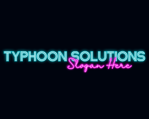 Neon Decoration Wordmark logo design