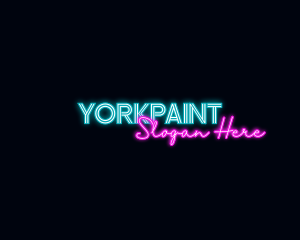 Neon Decoration Wordmark logo design