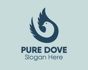 Dove - Blue Dove Wings logo design