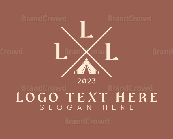 Travel Camping Tent Logo