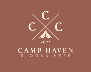 Tent - Travel Camping Tent logo design