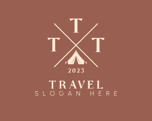 Travel Camping Tent  logo design