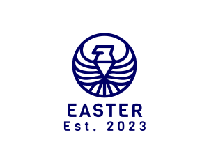 Wing - Geometric Eagle Medallion logo design