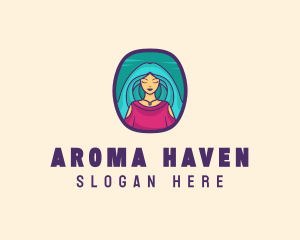 Cartoon Woman Avatar logo design