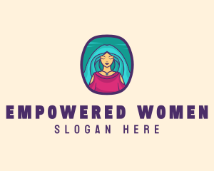 Cartoon Woman Avatar logo design