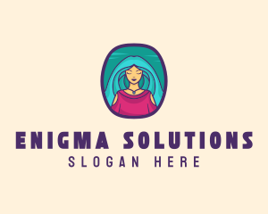 Cartoon Woman Avatar logo design