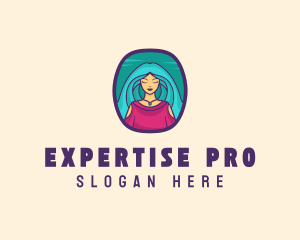 Cartoon Woman Avatar logo design