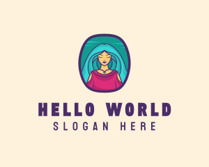 Cartoon Woman Avatar logo design