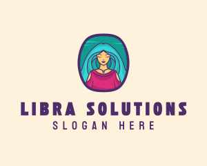 Cartoon Woman Avatar logo design