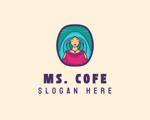 Cartoon Woman Avatar logo design