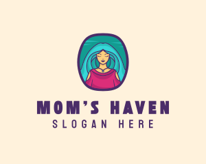 Cartoon Woman Avatar logo design